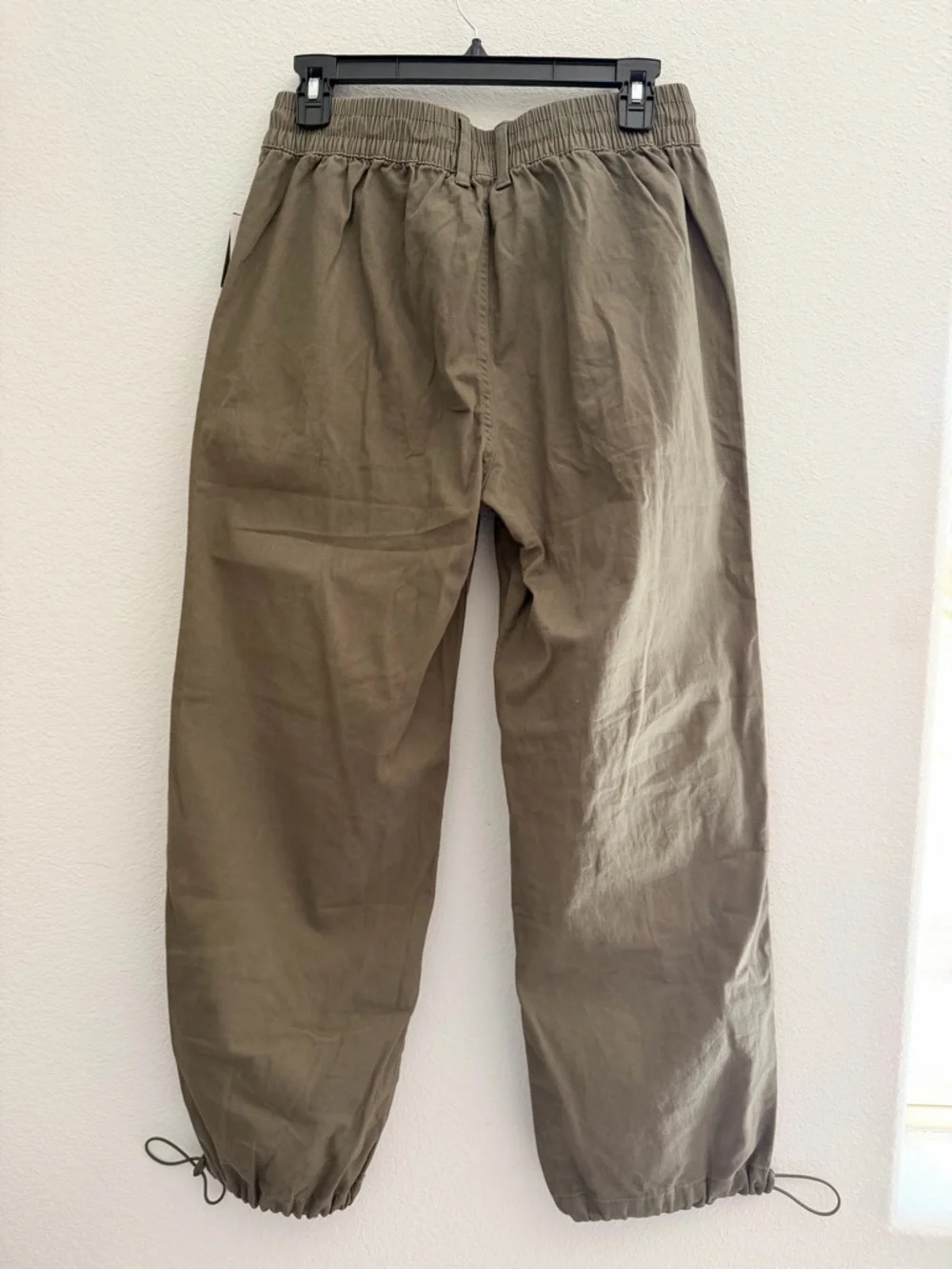 Celebrity Pink Olive Green Cargo Pants with Drawcord Cuffs - Picture 2 of 4